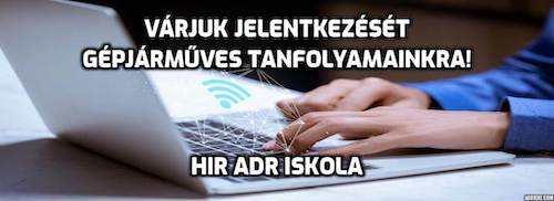 Jelentkezzen tanfolyamainkra! - HIR ADR Iskola