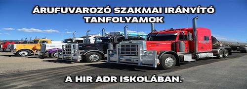 Szakmai irányító tanfolyam - HIR ADR Iskola